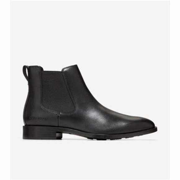 MENS COLE HAAN HAWTHORNE CHELSEA LEATHER ANKLE BOOTS - Picture 1 of 12